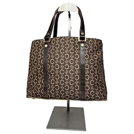 Céline Vintage Celine Paris Monogram Handtasche braun beige