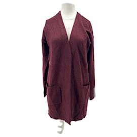 Langer bordeauxfarbener Cashmere-Weste - Autre Marque