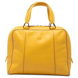 LOEWE Yellow Leather Anagram Handbag