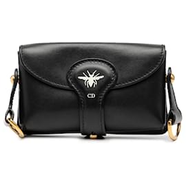 Sac à dos D Bee en cuir noir mini de Dior