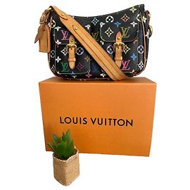 Louis Vuitton Lodge PM – Tela Monogram Multicolore Nera Murakami