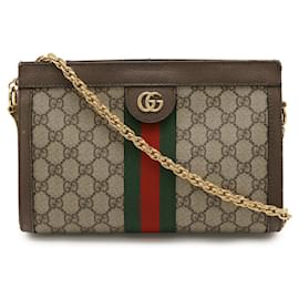 Borsa a Spalla Piccola Gucci Ophidia GG Supreme con Catena