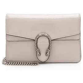 Bolso de hombro mini Dionysus de cuero patentado arrugado Gucci