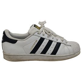 Autre Marque Adidas Superstar Low-Top Sneakers aus weißem Kalbsleder