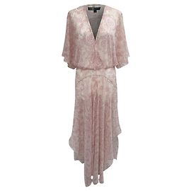 Vestido Maxi con Estampado Paisley Rifal de Maje en Poliéster Rosa