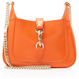 Borsa a spalla mini Jackie Notte in pelle verniciata Gucci