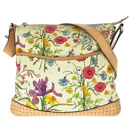 Borsa a Spalla in Tela e Pelle Gucci Flora