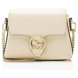Pequeño bolso cruzado de cuero con G entrelazado Gucci