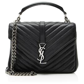 Borsa a spalla media Monogram College in pelle di vitello matelassé Saint Laurent
