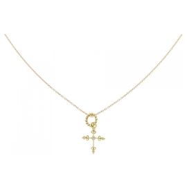 Autre Marque Collana con diamante incrociato Au750