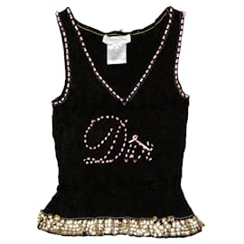 Blouse en laine noire Christian Dior