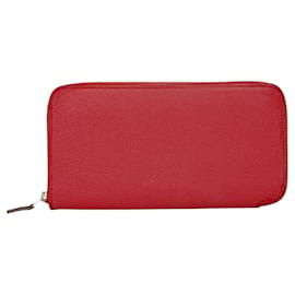 Portefeuille zippé Azap en soie Epsom long d'Hermès