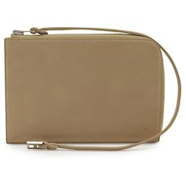 Tarjetero de cuero beige Hermès