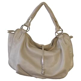 Borsa Celine Grande in agnello argento con doppio manico per la spesa. - Céline