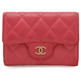 Estuche para tarjetas de visita Chanel Matelassé Rosa
