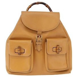 Gucci Vintage Bamboo Leather