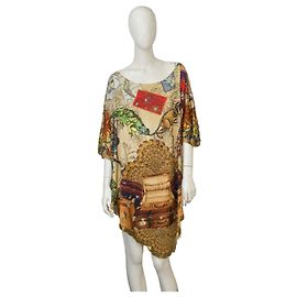 Autre Marque Basso & Brooke Archival Embellished Beads Squins Tunic Dress Mid-2000s One Size