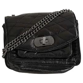 Schwarze Leder-Schultertasche - Zadig & Voltaire