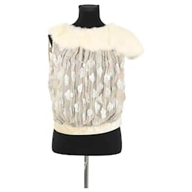 Louis Vuitton Blusa de piel color crudo