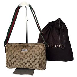 Borsa Monogram Multiway Vintage Gucci Beige Marrone
