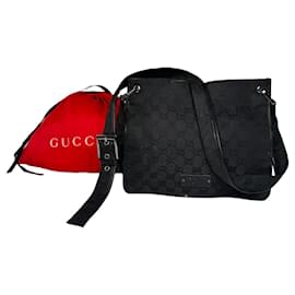 Borsa a spalla vintage Gucci monogramma nera