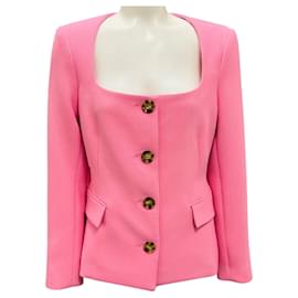 Rosa Ria kragenlose Jacke von Veronica Beard