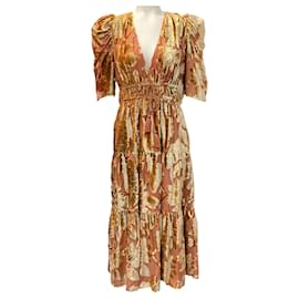 Loretta Midi Kleid aus Samt Devoré von Ulla Johnson