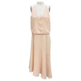 Abito midi in crepe rosa blush Reiss