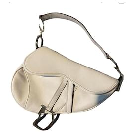 Borsa a Spalla Dior in Pelle Bianca Saddle