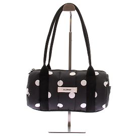 Autre Marque Borsa "Didi" effetto cuscino nero a pois