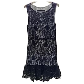 bebe blue lace dress Abigail Pink Lace Dress with Pearl Accents