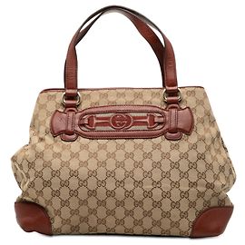 Tote Gucci Beige GG Canvas Web Dressage