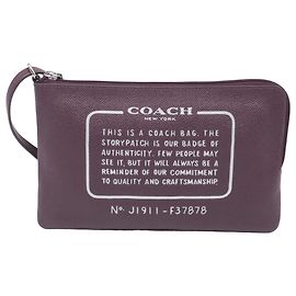 Pochette Wrislet Coach in pelle bordeaux