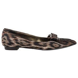 Mocassins pointus Lanvin en polyester imprimé animalier
