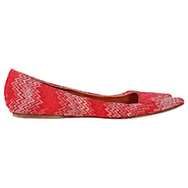 Ballerine Striate Missoni in Cotone Rosso