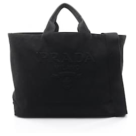 Borsa Tote Drill Prada in tela nera