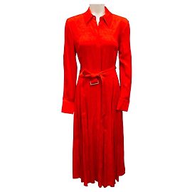 Midi-Kleid aus leuchtend orange Jacquard aus der Jason Wu Kollektion
