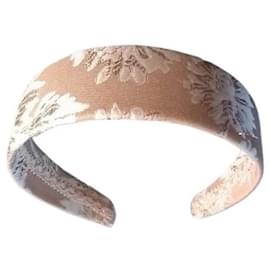 Cerchietto gioiello per capelli DOLCE & GABBANA beige-oro inserti pizzo avorio