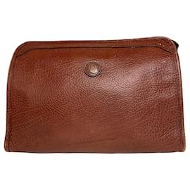Clutch in pelle vintage Dior marrone