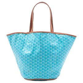 Goyard Blue Goyardine Reversible Belharra Tote