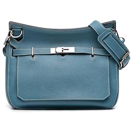 Hermès Jypsiere 28 in Pelle Clemence Blu