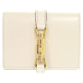 Gucci Jackie 1961 Geldbörse aus elfenbeinfarbenem Leder