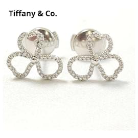 Tiffany & Co Orecchini a forma di fiore di carta in platino 950 Tiffany