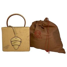 Bolsa de couro Loewe Madrid vintage bege / amarelo