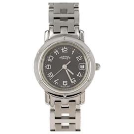 Montre à quartz en acier inoxydable Hermès Clipper CL4.210