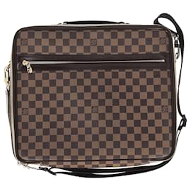 Borsa per laptop Sabana Damier Louis Vuitton in tela rivestita marrone
