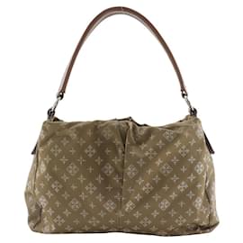 Bolso de Hombro de Nylon Fleur-de-lis Castaño - Autre Marque