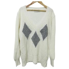 Autre Marque ERMANNO FIRENZE Argyle-Strickpullover aus Alpaka-Mischung