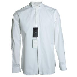 Saint Laurent, Camicia bianca basic con colletto rotondo