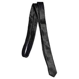 Corbata negra y dorada Saint Laurent